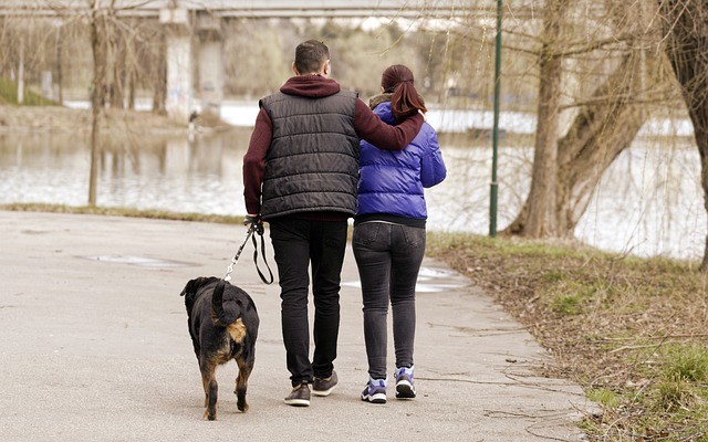 Couple with Dog Liberty Office Suites